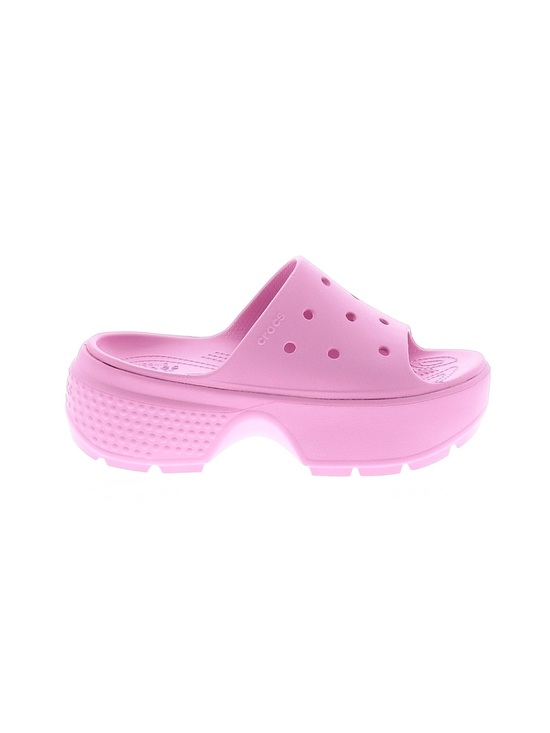 CROCS Shoes - CROCS Platform Slide Mule in Bubblegum Pink Tweed